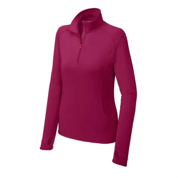 Sport-Tek Women's Sport-Wick Stretch 1/4-Zip Pullover.