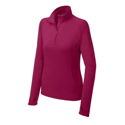 Sport-Tek Women's Sport-Wick Stretch 1/4-Zip Pullover.