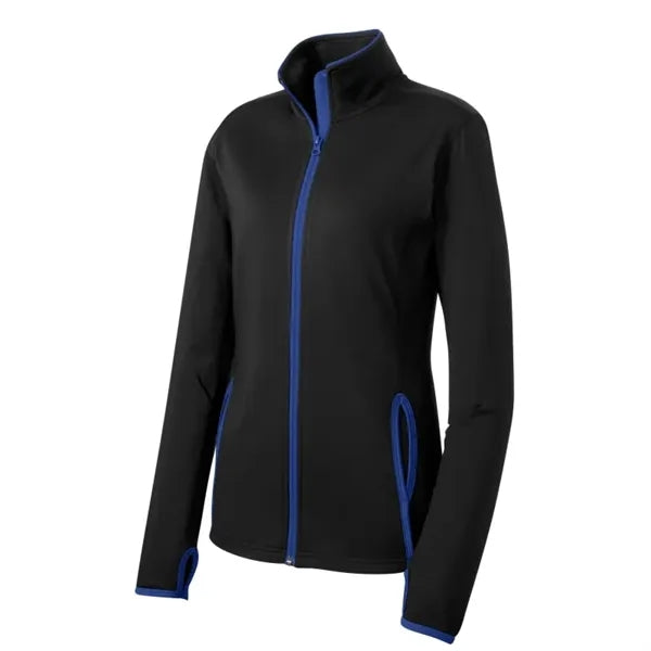 Sport-Tek Women's Sport-Wick Stretch Contrast Full-Zip Ja...