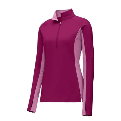 Sport-Tek Women's Sport-Wick Stretch Contrast 1/4-Zip Pul...