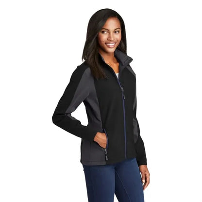 Sport-Tek Women's Colorblock Soft Shell Jacket.