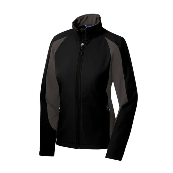 Sport-Tek Women's Colorblock Soft Shell Jacket.
