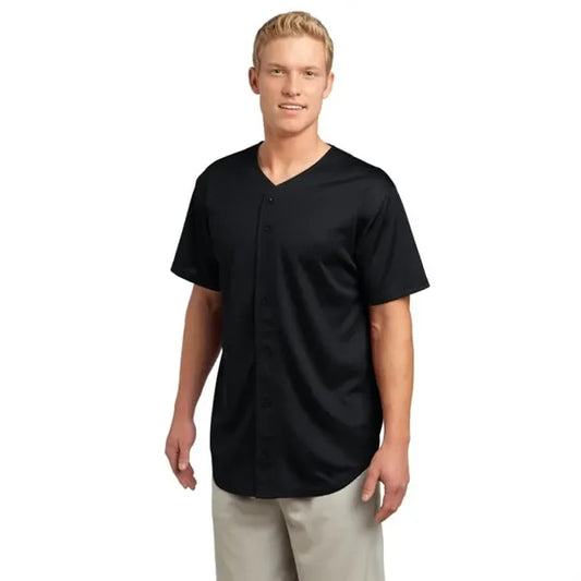 Sport-Tek PosiCharge Tough Mesh Full-Button Jersey.