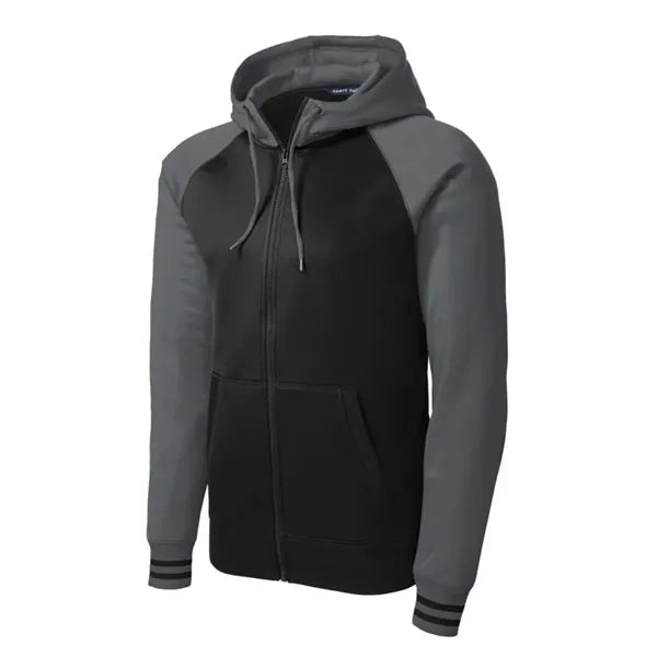 Sport-Tek Sport-Wick Varsity Fleece Full-Zip Hooded Jacket.