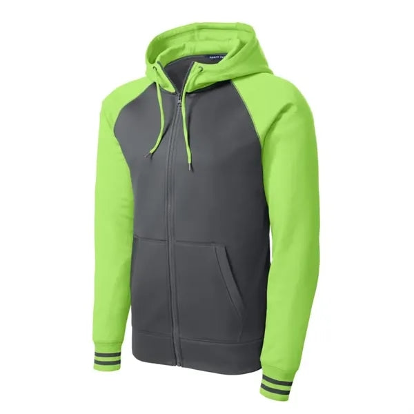 Sport-Tek Sport-Wick Varsity Fleece Full-Zip Hooded Jacket.