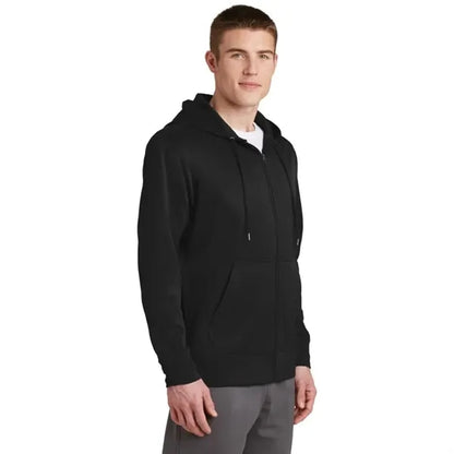 Sport-Tek Sport-Wick Fleece Full-Zip Hooded Jacket.