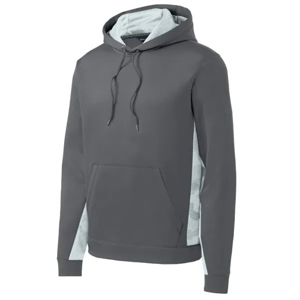 Sport-Tek Sport-Wick CamoHex Fleece Colorblock Hooded Pul...