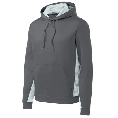 Sport-Tek Sport-Wick CamoHex Fleece Colorblock Hooded Pul...
