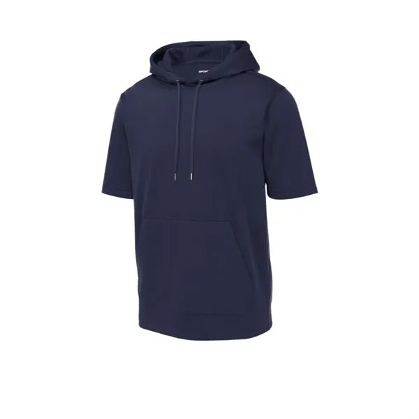 Sport-Tek Sport-Wick Fleece Short Sleeve Hooded Pullover.