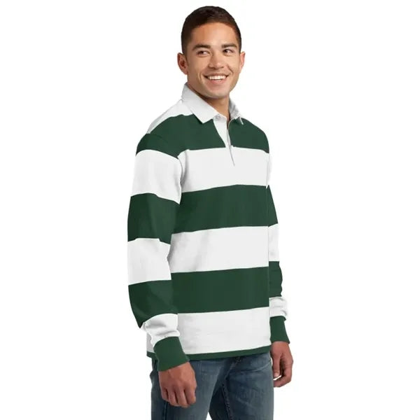 Sport-Tek Classic Long Sleeve Rugby Polo.
