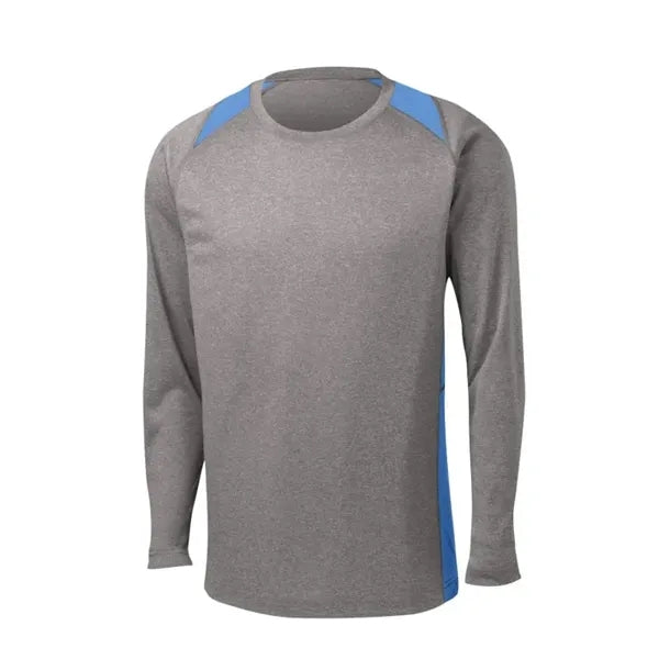 Sport-Tek Long Sleeve Heather Colorblock Contender Tee.