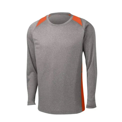 Sport-Tek Long Sleeve Heather Colorblock Contender Tee.
