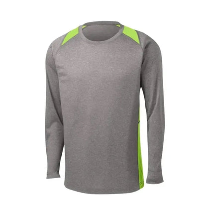 Sport-Tek Long Sleeve Heather Colorblock Contender Tee.