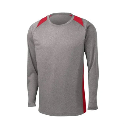 Sport-Tek Long Sleeve Heather Colorblock Contender Tee.