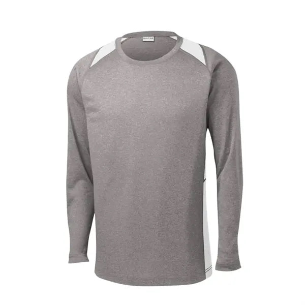 Sport-Tek Long Sleeve Heather Colorblock Contender Tee.