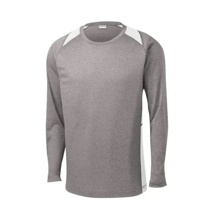 Sport-Tek Long Sleeve Heather Colorblock Contender Tee.