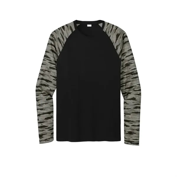 Sport-Tek Drift Camo Colorblock Long Sleeve Tee