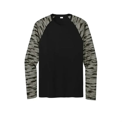 Sport-Tek Drift Camo Colorblock Long Sleeve Tee