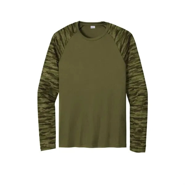 Sport-Tek Drift Camo Colorblock Long Sleeve Tee