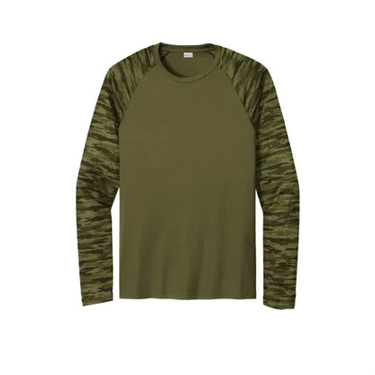 Sport-Tek Drift Camo Colorblock Long Sleeve Tee