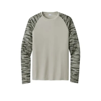 Sport-Tek Drift Camo Colorblock Long Sleeve Tee