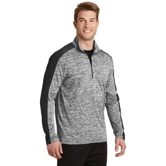 Sport-Tek PosiCharge Electric Heather Colorblock 1/4-Zip ...