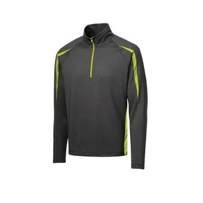 Sport-Tek Sport-Wick Stretch 1/2-Zip Colorblock Pullover.