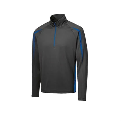 Sport-Tek Sport-Wick Stretch 1/2-Zip Colorblock Pullover.