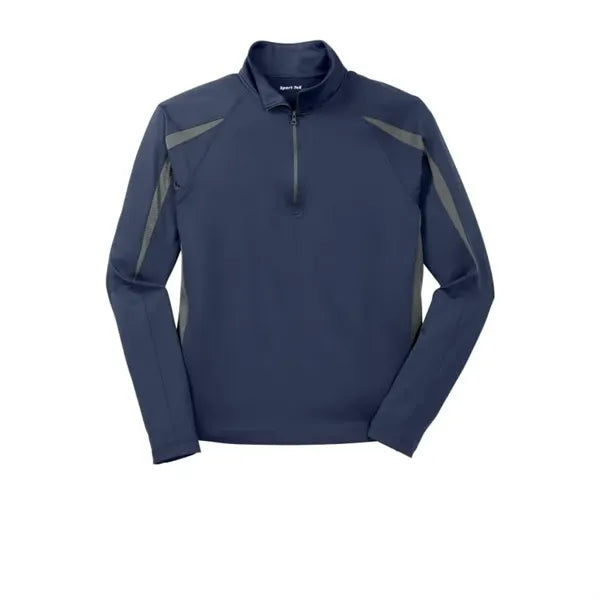 Sport-Tek Sport-Wick Stretch 1/2-Zip Colorblock Pullover.