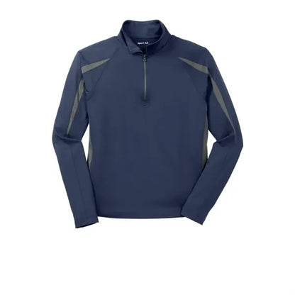 Sport-Tek Sport-Wick Stretch 1/2-Zip Colorblock Pullover.