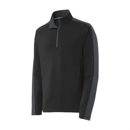 Sport-Tek Sport-Wick Textured Colorblock 1/4-Zip Pullover.