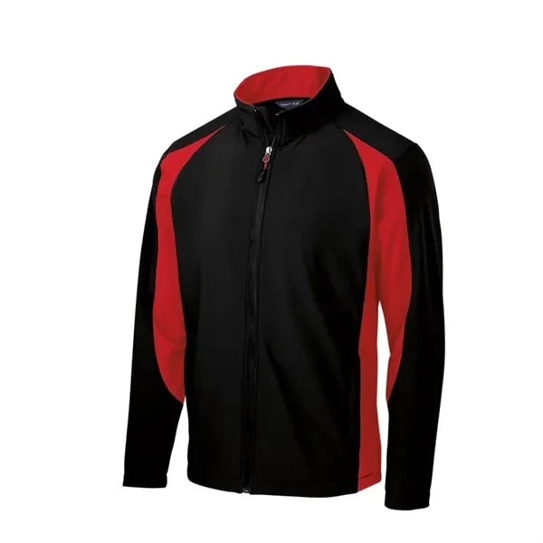 Sport-Tek Colorblock Soft Shell Jacket.