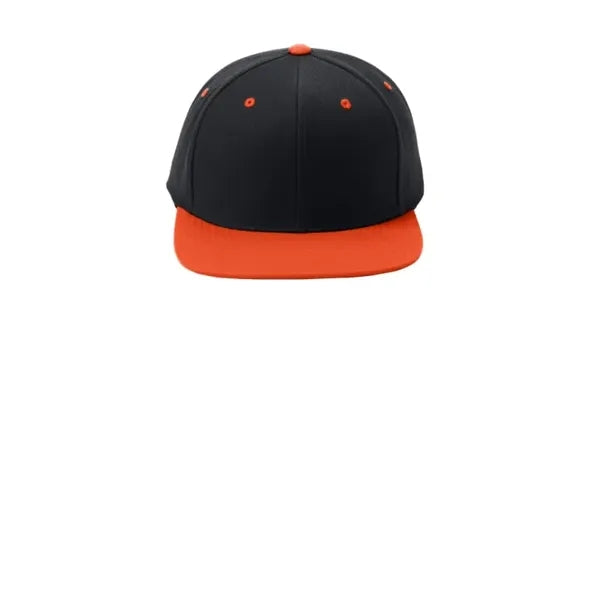 Sport-Tek YP Classics Flat Bill Snapback Cap.