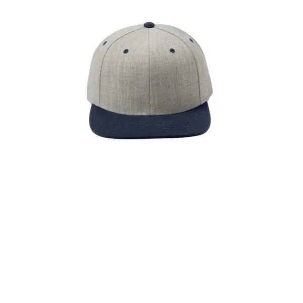 Sport-Tek YP Classics Flat Bill Snapback Cap.