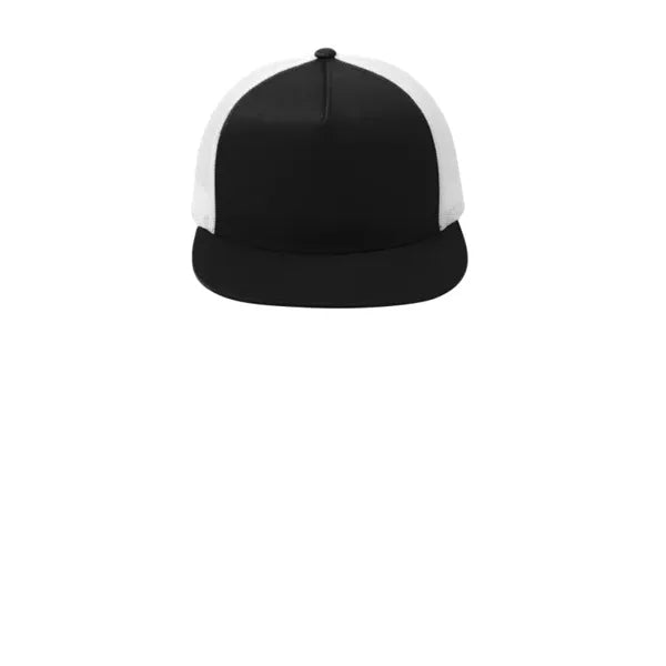 Sport-Tek YP Classics 5-Panel Classic Trucker Mesh Back Cap.
