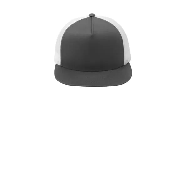 Sport-Tek YP Classics 5-Panel Classic Trucker Mesh Back Cap.