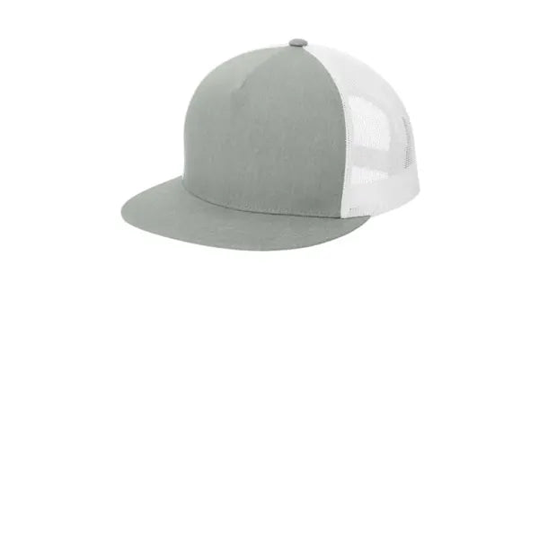 Sport-Tek YP Classics 5-Panel Classic Trucker Mesh Back Cap.