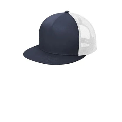 Sport-Tek YP Classics 5-Panel Classic Trucker Mesh Back Cap.
