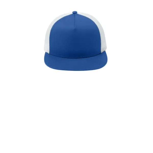 Sport-Tek YP Classics 5-Panel Classic Trucker Mesh Back Cap.