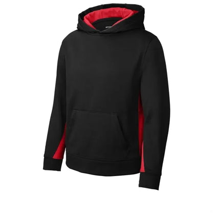 Sport-Tek Youth Sport-Wick Fleece Colorblock Hooded Pullo...