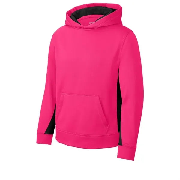 Sport-Tek Youth Sport-Wick Fleece Colorblock Hooded Pullo...