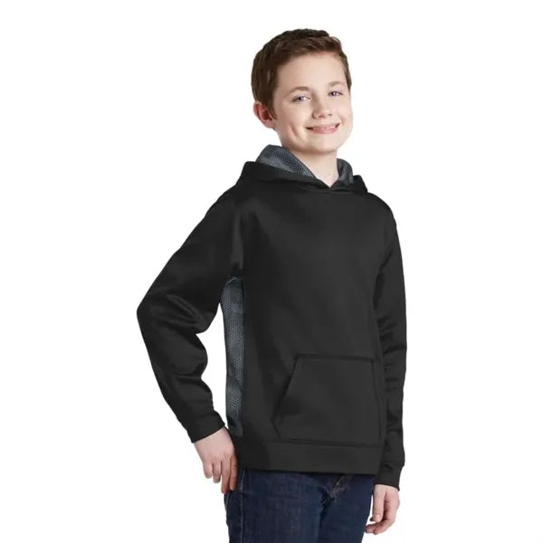 Sport-Tek Youth Sport-Wick CamoHex Fleece Colorblock Hood...