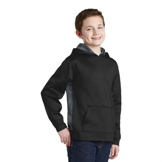 Sport-Tek Youth Sport-Wick CamoHex Fleece Colorblock Hood...