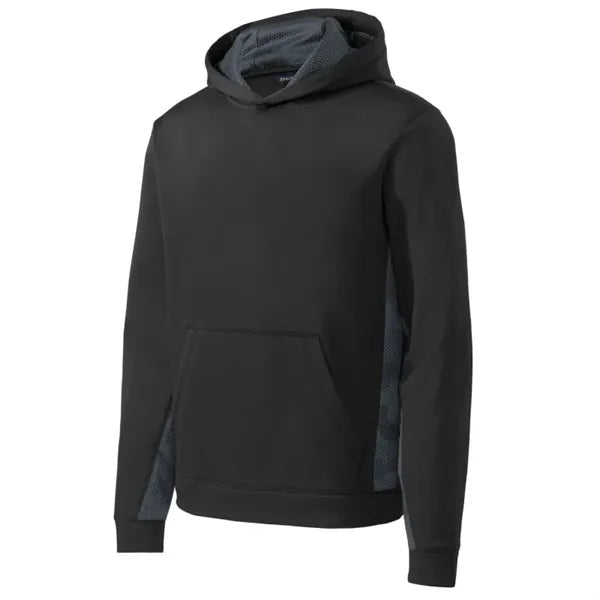 Sport-Tek Youth Sport-Wick CamoHex Fleece Colorblock Hood...