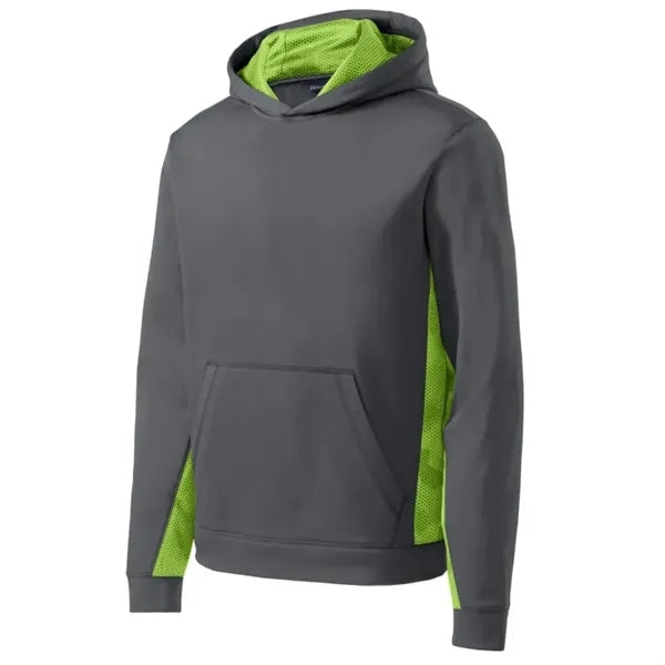 Sport-Tek Youth Sport-Wick CamoHex Fleece Colorblock Hood...