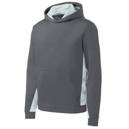 Sport-Tek Youth Sport-Wick CamoHex Fleece Colorblock Hood...