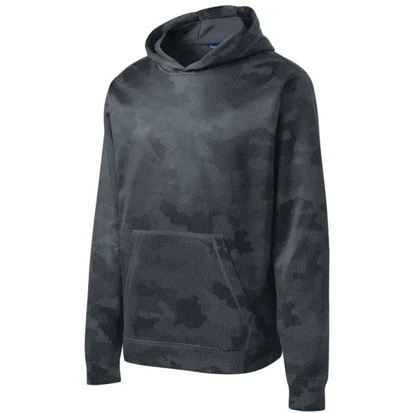 Sport-Tek Youth Sport-Wick CamoHex Fleece Hooded Pullover.