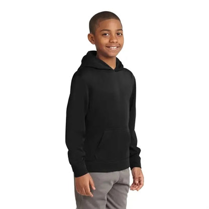 Sport-Tek Youth Sport-Wick Fleece Hooded Pullover.