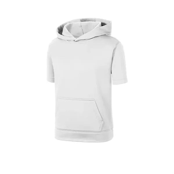 Sport-Tek Youth Sport-Wick Fleece Short Sleeve Hooded Pul...