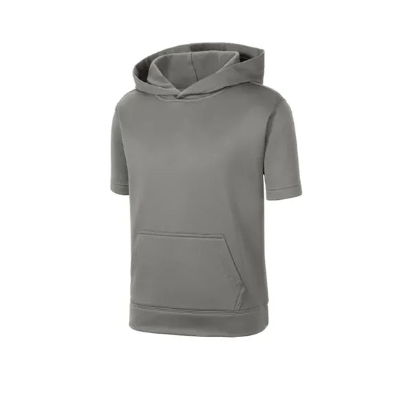 Sport-Tek Youth Sport-Wick Fleece Short Sleeve Hooded Pul...